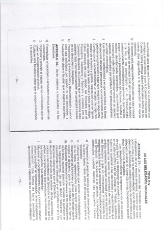 Estatutos Sindicato SINAMI