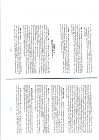 Estatutos Sindicato SINAMI