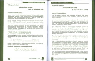 II Congreso Ordinario
Resoluciones del II Congreso Ordinario
RESOLUCIÓN N" 06/2008
El Alto, 20 de febrero de 2008
VISTOS Y CONSIDERANDO
Que, al presente existen estudiantes egresados en las diferentes carreras de
la Universidad Pública de El Alto, que han cumplido con todos los requisitos
establecidos para su correspondiente titulación y que, por la falta de la
aprobación de valores universitarios se ven perjudicados.
Que, la carrera de enfermería en reiteradas ocasiones ha solicitado y exigido
al HCU y al II Congreso Ordinario, la aprobación de la venta de valores
universitarios.
Que, se ha propuesto una escala de costos provisionales de los valores
universitarios para la extensión de los Diplomas Académicos y Títulos en
Provisión Nacional. Que la plenaria del II Congreso Ordinario se manifestó
en sentido favorable, para evitar se siga perjudicando a los egresados de las
distintas unidades académicas.
POR LO TANTO, EL II CONGRESO ORDINARIO
EN USO DE SUS ATRIBUCIONES, RESUELVE:
ARTÍCULO ÚNICO.- Aprobar los valores universitarios de manera provisional,
para la extensión de Diplomas Académicos y Títulos en Provisión Nacional, de
acuerdo a:
• Diploma Académico 200 bolivianos
• Titulo en Provisión Nacional 300 bolivianos
Es dado en el Auditórium de la Universidad Pública de El Alto, a los veinte días
del mes de febrero de los dos mil ocho años.
Regístrese, comuniqúese, cúmplase y archívese.
Por la Autonomía Universitaria y el
Cogobierno Paritario Docente-Estudiantil.
Universidad Pública de El Alto
Resoluciones del II Congreso Ordinario
II Congreso Ordinario
RESOLUCIÓN N" 07/2008
El Alto, 20 de febrero de 2008
VISTOS Y CONSIDERANDO
Que, la carrera de Derecho viene atravesando una aguda crisis debido
a pugnas internas de grupos que no permiten el avance del proceso de
institucionalización.
Que, al presente el Lie. Samuel Tola, ejerce el cargo de Director a.i. de Carrera
de Derecho en mérito a la resolución N° 04/2007 de la Asamblea General
Docente Estudiantil de la carrera de Derecho de fecha 27 de noviembre de
2007 y que, a solicitud del mismo por formalidad se le ha suministrado posesión
simbólica en fecha 15 de febrero de 2008.
Que, mediante nota remitida por la Asociación de Docentes de la carrera de
Derecho se ha hecho conocer al plenario del II Congreso las determinaciones de
una magna asamblea docente estudiantil de la carrera, en la que designan con
carácter transitorio a otro director de carrera y conforman un comité electoral
para la elección del nuevo director de carrera, siendo los causales para dichas
determinaciones ciertas actitudes arbitrarias del Dr. Tola que generan malestar
al interior de la carrera.
Que, los congresistas han observado las actitudes asumidas por los dos
sectores en conflicto al interior de la carera de Derecho los mismos que generan
inestabilidad, incertidumbre y perjuicio a la gran mayoría de su Comunidad
Universitaria.
Que, a fin de evitar mayores confrontaciones internas y velando por la buena
salud institucional de ía Carrera de Derecho, la plenaria del II Congreso Ordinario
se pronunció por que se conforme un comité electoral independiente para evitar
susceptibilidades de cualquier tipo, y que la misma debe ser conformada por
Directores y Secretarios Ejecutivos de los Centros de Estudiantes de las diferentes
carreras de la UPEA. Que, la única función del Comité Electoral designado, debe
ser la de convocar a elecciones para la Dirección de Carrera de Derecho a la
brevedad posible, sugiriéndose dentro de los siguientes 15 días hábiles..
Que, los congresistas además se han manifestado que, a fin de evitar un vacío
de autoridad que perjudicaría el normal desarrollo académico y administrativo
de la carrera, el Dr. Samuel Tola Larico, debería proseguir en el cargo de Director
de la Carrera.
Universidad Pública de El Alto
 