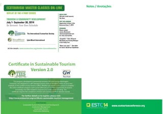 Notes / Anotações 
ESTC 2014 BONITO | 45 46 | ESTC 2014 BONITO 
 