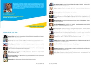 Mr Lelei Lelaulu convened the World Bank symposium on sustainable tourism and oceans 
in Washington DC in 2012, the Pacifi c and Climate Change AdapƟ on Roundtable in Samoa 
in 2009 and spoke at the Davos conference on tourism and climate change. He is a special 
advisor to the World Bank for Agriculture and Environment, a member of the Advisory 
Panel for Business and Sustainability for the InternaƟ onal Finance CorporaƟ on, and chair-man 
POSTER PRESENTATIONS 
of the Earth Council Alliance. 
Mr Lelei TuiSamoa LeLaulu, 
Development Entrepreneur 
Staying Relevant in the Age of Space Tourism 
Wednsday, April 30 (15:00 - 16:00) 
Monday, April 28, 14:30 - 16:00 
Ms Natalia Naranjo (Spain), Tourism and Development Consultant, Associación Colombiana de Turismo de Natu-raleza 
SerCOnatural - “Tourism and Peace” 
Mr Javier KuƩ el (Brasil), Diretor, InsƟ tuto de InvesƟ gación y Desarrollo en Ecoturismo de la FUNDACIÓN YETAPA - 
“Ecotourism for Local Development in the Ibera Reserve: How to insƟ tuƟ onalize a project?” 
Ms Hilary Sgalitzer (USA), TIES/GSTC, - “Travelers’ philanthropy: Understanding tourists’ moƟ vaƟ ons to donate at 
Sweetwater Chimpanzee Sanctuary” 
Assoc. Professor Heros Lobos (Brazil), Professor, Federal University of São Carlos - Brazil - “Tourist Carrying Capacity 
in Caves: Environmental ConservaƟ on and Ecotourism Management” 
Ms Olga Garcia (Wales), Postgraduate researcher, Aberystwyth University - “Local Economic Impacts of Dolphin 
Watching, New Quay Area, Wales” 
Dr Lucio Flavo Marini Adorno (Brasil), RPPN Catedral do Jalapão, Universidade Federal do TocanƟ ns - “Farol: Natural 
Reserves in the Biomes of Brazil” 
Ms Djane Chiba (Brasil), Federal University of Pará , IFPA-Campus Conceição do Araguaia 
ESTC 2014 BONITO | 15 
Mr. João Mauro Azevedo Carrillo (São Paulo-Brasil), Fundação Parque Zoológico de São Paulo - “The acƟ vity of bird-watching 
as a tool to raise awareness of FPZSP” 
Dr Robert Walker EdD (Brasil), Free-lance evaluator and translator - “Tourism and Environment in Northern Mo-zambique: 
The Urban Commons and TransportaƟ on as Constraints” 
Dra Elaine Piranda (Brasil), UFMS - “Ecotourism and Health Survellience ” 
Mr Adriano Chaves de França, FINAV; UFGD, AGB - “Community-based ecotourism as a form of autonomy and 
inclusion of the seƩ lers in the vicinity of the Bodoquena Mountains NaƟ onal Park: the case of the Guaicurus Set-tlement 
” 
Mr Gustavo Fernandes (Brasil), Professor, InsƟ tuto Federal de Educação, Ciência e Tecnologia da Bahia - “Commer-cial 
Aspects of Sustainability” 
Msc Roséli Azi Nascimento (Brasil), EXPÔR PMD LTDA, SEBRAE/RS - “Regional Development from Bird Watching: 
Case Study of Parque Nacional da Lagoa do Peixe- Traves, RS” 
Mr Marcus Thackston, Founder & Director, Tourism, Hospitality and EducaƟ on SoluƟ ons - “Worldwide Adventure 
and Ecolodge Chain: a sustainable tourism development project” 
Mr Andre Cunha (Brasil), Professor Adjunto, Dept. Ecology and Center of Excelence in Tourism, Universidade de 
Brasília - “Nature-based tourism in Brazilian NaƟ onal Parks and its potenƟ al for biodiversity conservaƟ on” 
Mayara MarƟ ns (Brasil), UNICAMP, NEPAM-UNICAMP - “Bicycling and Ecotourism as working strategies of youth in 
sustainable tourism: The case of “Safe Haven in the Colony” in Santa Rosa de Lima-SC” 
Sr MarƟ n Arn (Brasil), Founder and Director, fairtradetourismbrazil.org - “fairtradetourismbrazil.org-A suport for 
the local populaƟ on in its struggle for survival” 
Leana Bernardi Paula (Brasil), InsƟ tuto Ambiental Ratones - “Blue Flag program” 
Aline Moraes Cunha Srtª (Brasil), IFRS, PLANTUR/APACA - “FormaƟ on of Environmental Drivers such as local devel-opment 
strategies through ecotourism in UCs.” 
D’Arcy Dornan, Founder & Director, Tourism, Hospitality and EducaƟ on SoluƟ ons - “Worldwide Adventure and 
Ecolodge Chain: a sustainable tourism development project.” 
16 | ESTC 2014 BONITO 
 