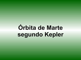 Órbita de Marte segundo Kepler 