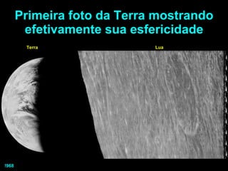 Primeira foto da Terra mostrando efetivamente sua esfericidade !968 Terra Lua 