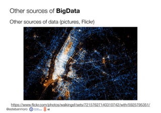 @estebanmoro
Other sources of BigData
Other sources of data (pictures, NASA)
http://www.citylab.com/tech/2014/05/the-econo...