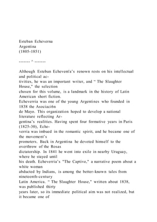 Esteban Echevernaargentina 1805 1851 Docx