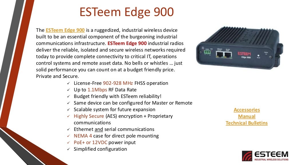 ESTeem Industrial Wireless Radio Product Overview