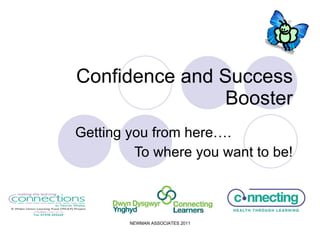 Confidence and Success Booster Getting you from here…. To where you want to be! NEWMAN ASSOCIATES 2011 