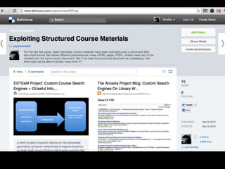 Exploiting Structured Course Materials