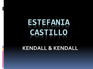 ESTEFANIA
CASTILLO
KENDALL & KENDALL
 