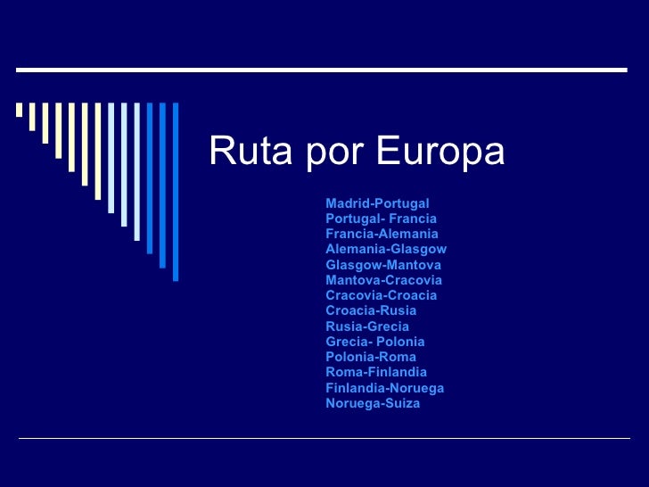 Estefania molina. ruta por europa.