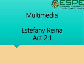 Multimedia
Estefany Reina
Act 2.1
 