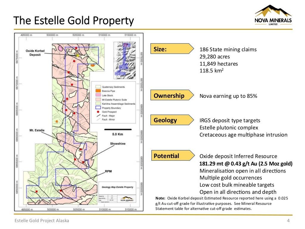 Estelle gold project technical presentation (NVA. ASX)