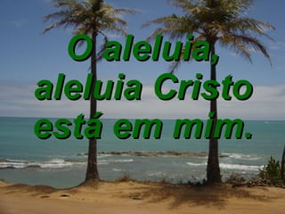 O aleluia, aleluia Cristo está em mim. 