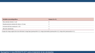 Baumgartner H. Guía ESC/EACTS 2017 sobre el tratamiento de las valvulopatías
 