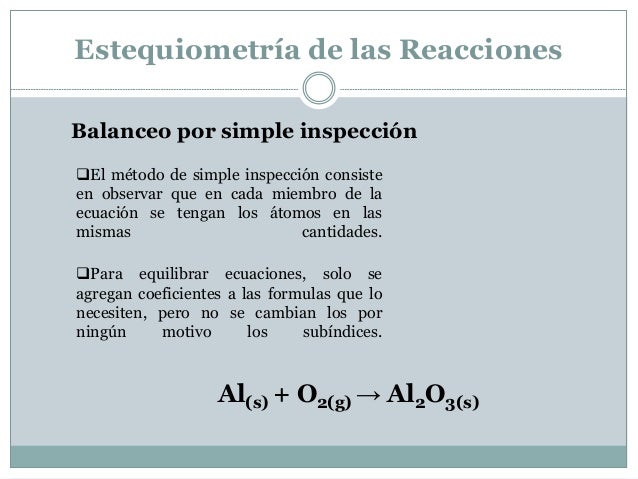 Estequiometría de las Reacciones
