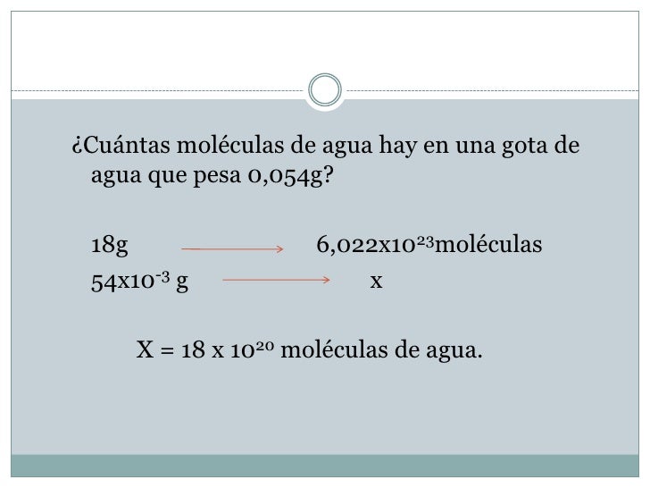 Cuantas Moleculas Hay En Un Mol