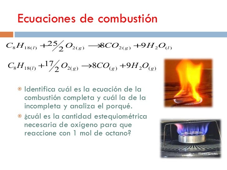 Estequiometria en procesos de combustión 2º parte