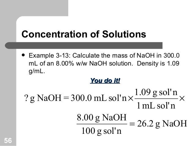concentration chemistry formula