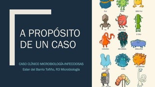 A PROPÓSITO
DE UN CASO
CASO CLÍNICO MICROBIOLOGÍA-INFECCIOSAS
Ester del Barrio Tofiño, R3 Microbiología
 