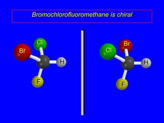Bromochlorofluoromethane is chiralClBrClBrHHFF
