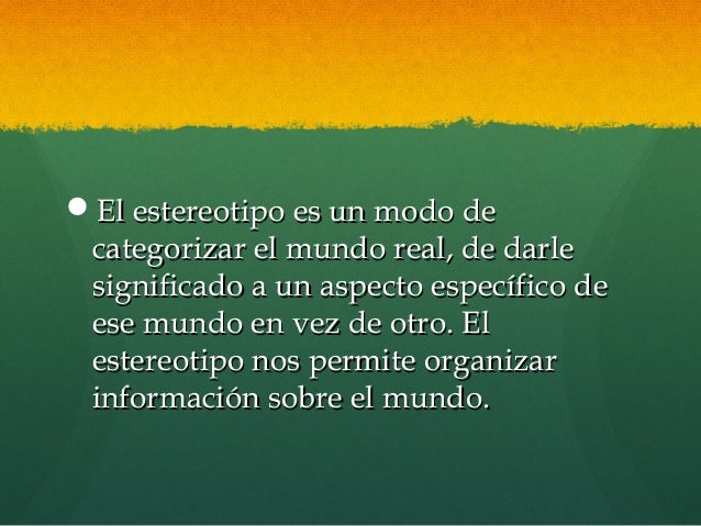 Estereotipos