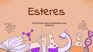 Esteres
HECHO POR: CARLOS FERNANDO CRUZ
MORALES
 