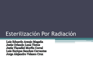 Esterilización Por Radiación
 