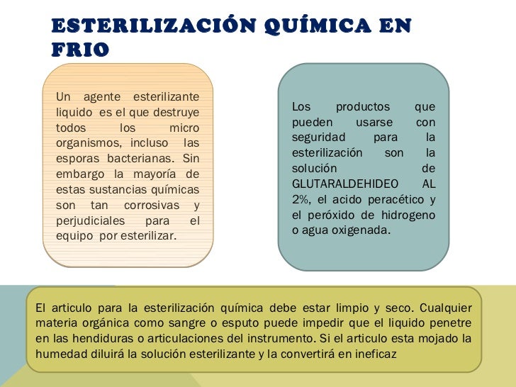 Resultado de imagen para esterilizacion fria