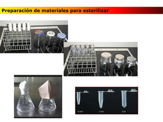 Preparación de materiales para esterilizar
 