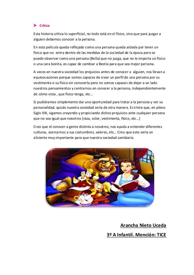 Esteriotipos De La Bella Y La Bestia