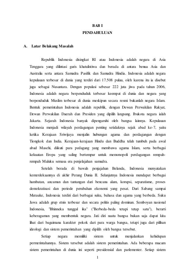 Makalah Sistem Pemerintahan Di Indonesia