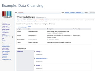 Example: Data Cleansing
 