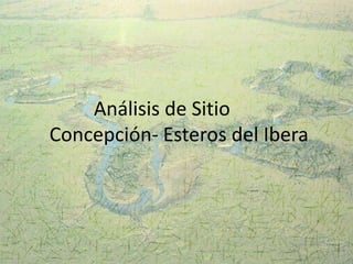 Análisis de Sitio
Concepción- Esteros del Ibera
 