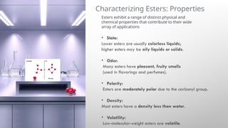 Comprehensive Overview of Esters and Amides in Organic Chemistry | PPTX