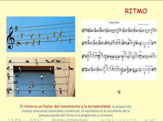 Principio Del Ritmo Estetica principios composicion en arquitectura - armonia y ritmo | PPTX