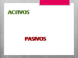 ACTIVOS PASIVOS ACTIVOS PASIVOS 