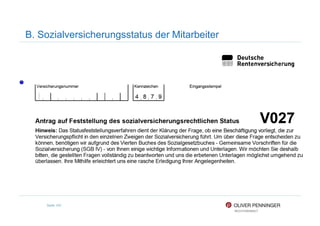 B. Sozialversicherungsstatus der Mitarbeiter
Seite 103
 