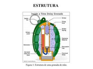 ESTRUTURA
Figura 1: Estrutura de uma granada de mão.
 