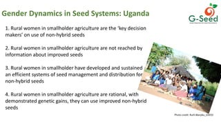 ICRISAT Global Planning Meeting 2019: Gender integration into the GL and DC value chains by Esther Njuguna and team