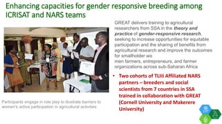 ICRISAT Global Planning Meeting 2019: Gender integration into the GL and DC value chains by Esther Njuguna and team