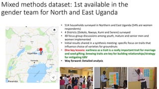 ICRISAT Global Planning Meeting 2019: Gender integration into the GL and DC value chains by Esther Njuguna and team