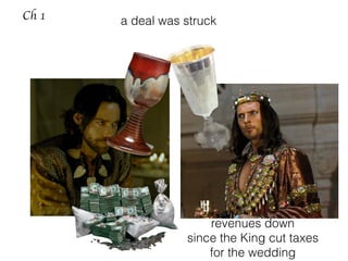 a deal was struckCh 1
revenues down
since the King cut taxes
for the wedding
 