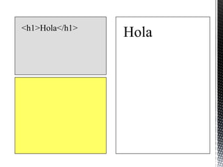 <h1>Hola</h1>
                Hola
 