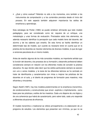 Estilo de enseñanza y modelos pedagógicos | PDF