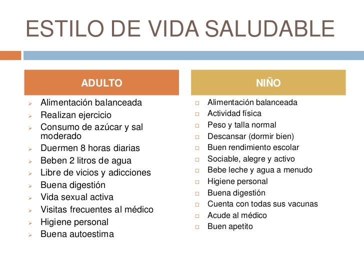 Estilo de vida saludable