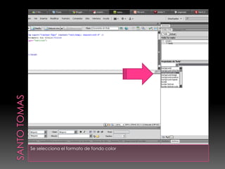 SANTO TOMASSe selecciona el formato de fondo color