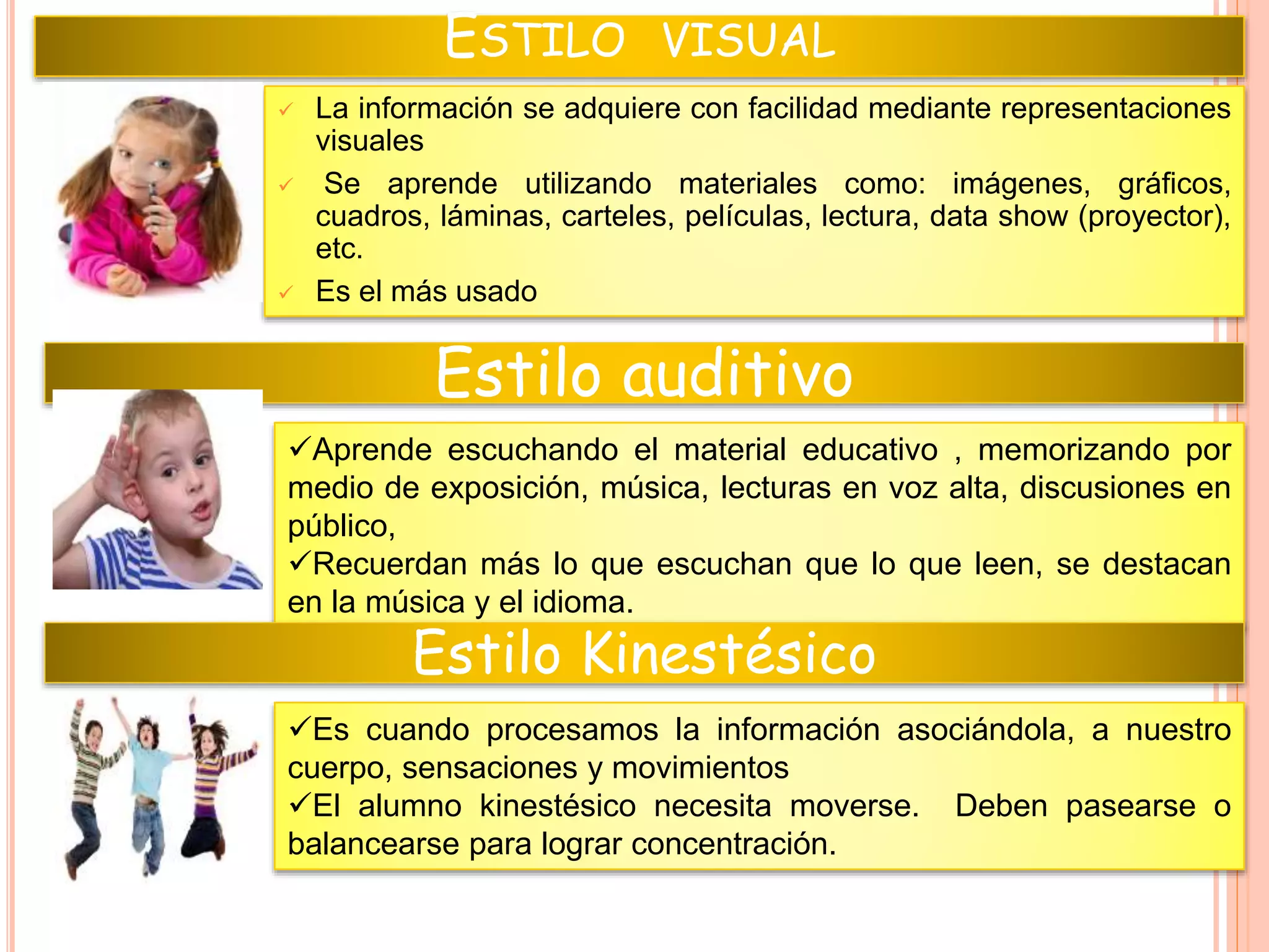 Estilos de aprendizaje | PPTX