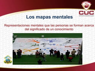 Los mapas mentales
Representaciones mentales que las personas se forman acerca
del significado de un conocimiento
 