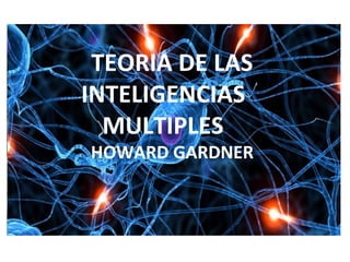 TEORIA DE LAS
INTELIGENCIAS
MULTIPLES
HOWARD GARDNER
 