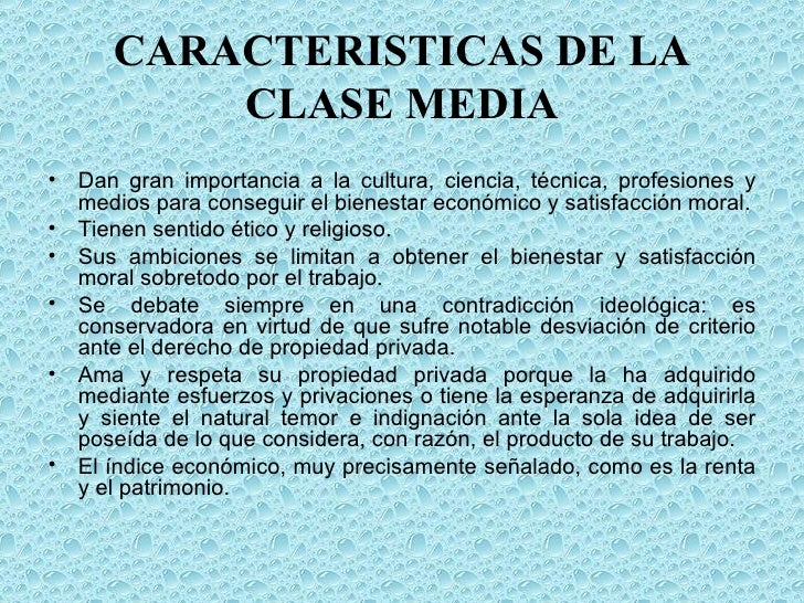 de vida de la clase social media de vida de la clase social media